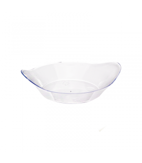 Cassolette mise en bouche plastique PS transparente ?Inda?  83x65mm H20mm 30ml