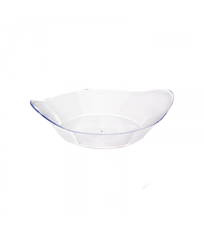 Cassolette mise en bouche plastique PS transparente ?Inda?  83x65mm H20mm 30ml