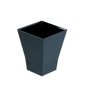 Verrine pyramidale plastique PS noire ?Taïti?  45x45mm H55mm 60ml