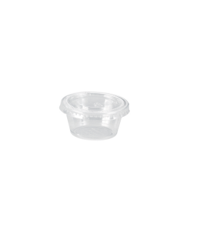 Pot plastique PET transparent  H31mm 60ml
