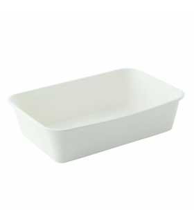 Barquette blanche en pulpe 172x116mm H40mm 500ml