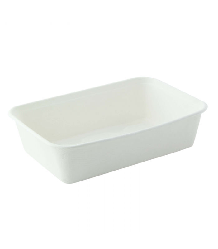 Barquette blanche en pulpe 172x116mm H40mm 500ml