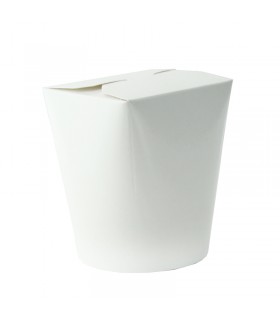 Pot carton blanc base ronde fermeture à fente 72x87mm H95mm 550ml