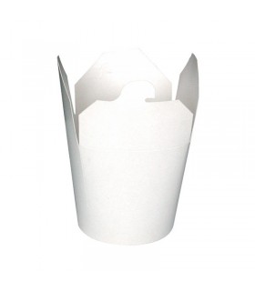 Pot carton blanc base ronde fermeture à fente  98x85mm H95mm 750ml