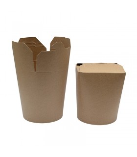 Pot carton rond kraft fermeture à fente  H118mm 950ml