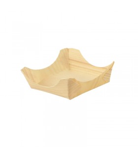 Mini assiette bois 75x75mm H30mm