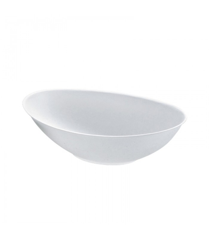 Bol ovale blanc en pulpe "BioNchic" 240x145mm H63mm 1000ml