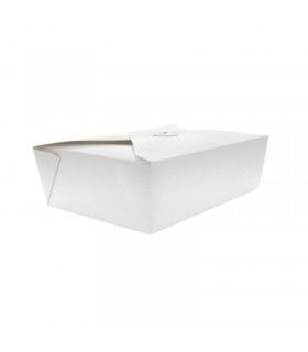 Boîte repas carton blanc 220x160mm H50mm 1400ml