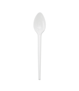 Cuillère à café plastique PS blanche 114