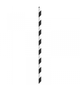 Chalumeau papier noir  / blanc emballé individuellement   H197mm