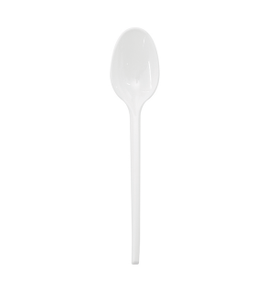 Cuillère plastique PS blanche 165