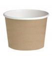 Pot "Deli" rond en carton décor brun  H99mm 650ml