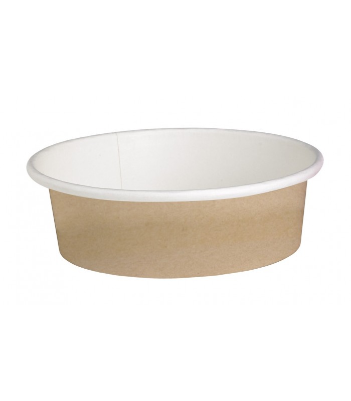 Pot "Deli" rond en carton décor brun  H54mm 360ml