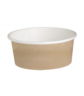 Pot "Deli" rond en carton décor brun  H72mm 480ml