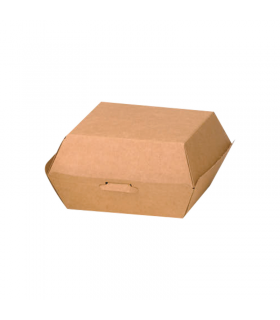 Boite burger carton kraft brun  75x75mm H50mm