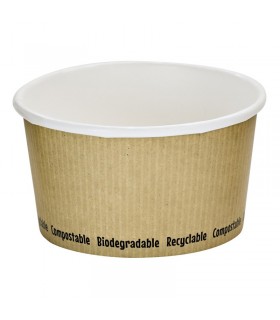Pot à soupe carton blanc   H63mm 340ml