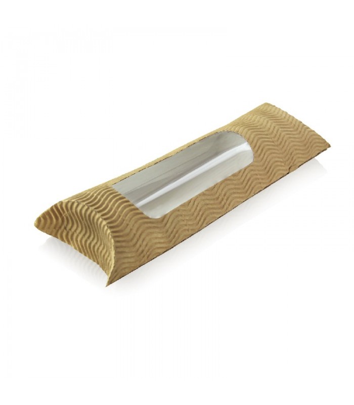 Etui carton ondulé avec fenêtre rectangulaire  230x110mm H55mm