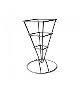 Porte cône carré métal noir 92x64mm H130mm