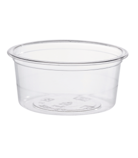 Pot à sauce rond en plastique PLA transparent  H35mm 90ml