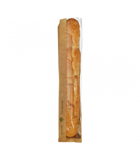 Sac baguette papier brun à fenêtre en PLA 110x40mm H560mm