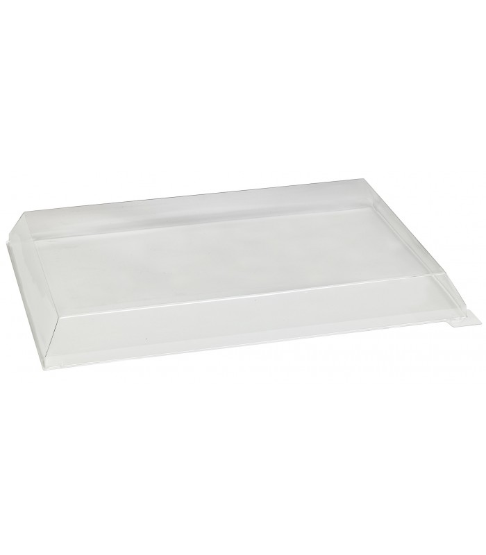 Couvercle Samourai dôme transparent en plastique PET transparent pour barquette 390x280mm H45mm