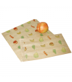 Sac papier brun décor fruits  200x70mm H300mm