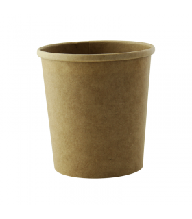 Pot carton kraft brun chaud et froid   H104mm 490ml