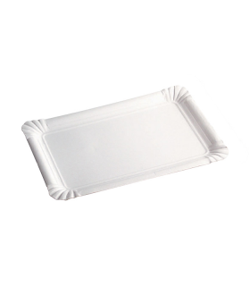 Assiette carton blanc rectangulaire