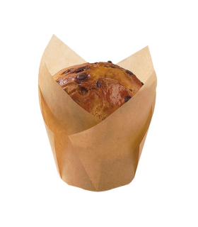 CAISSETTE DE CUISSON TULIPE MARRON SILICONE 150X150X45MM 24PCS/PET BOX, 6BOX/OPP BAG, 4BAG/CTN