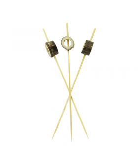 Pique bambou Bubun avec une extrémité décor noir 120