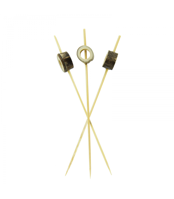 Pique bambou Bubun avec une extrémité décor noir 120