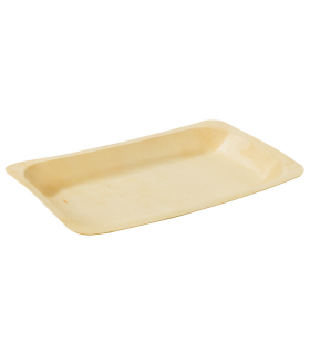 Assiette rectangulaire en bois "Scandinavie" 200x125mm H20mm