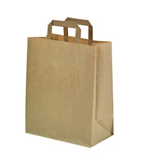 Sac cabas papier kraft brun  260x140mm H320mm