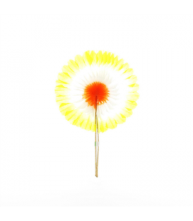 Pique à cocktail en bois avec extrémité drapeau roue  H114mm