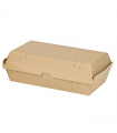 Boite burger carton kraft brun microcannelé  245x135mm H75mm