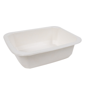 Barquette scellable pulpe laminée PLA "gastronorme" 1/8 160x130mm H46mm 585ml