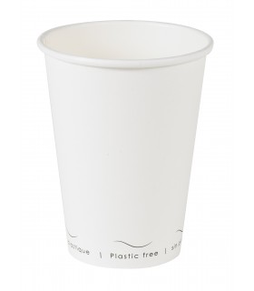 Gobelet Eden blanc en carton sans plastique, Waterbased  H110mm 350ml