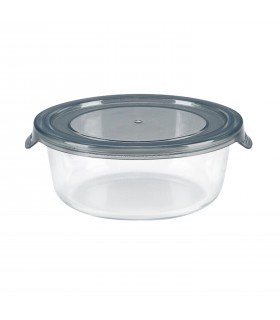 Combo Bol CookShow en verre compartimenté+Couv PP    H67mm 640ml