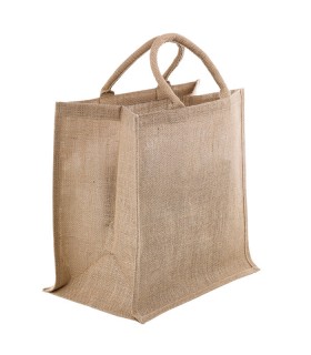 Sac cabas en jute brun 370x230mm H360mm