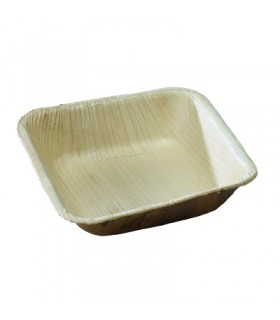 Bol carré en palmier  120x120mm H30mm 180ml - 100Pcs