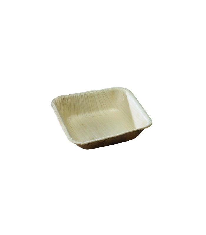 Bol carré en palmier  120x120mm H30mm 180ml - 100Pcs