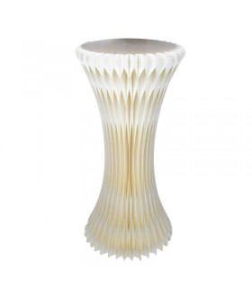 TOUR BLANCHE ILLUMINÉ ET PLIABLE AVEC PLATEAU EN ACRYLIQUE DIA 2PCS