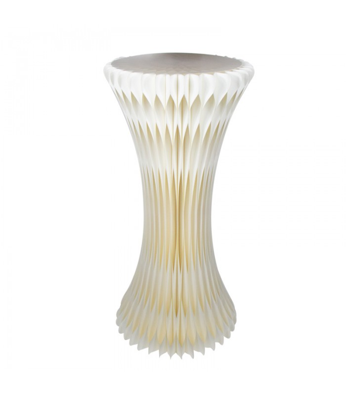 TOUR BLANCHE ILLUMINÉ ET PLIABLE AVEC PLATEAU EN ACRYLIQUE DIA 2PCS