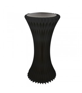 TOUR NOIR ILLUMINÉ ET PLIABLE AVEC PLATEAU EN ACRYLIQUE DIA 2PCS