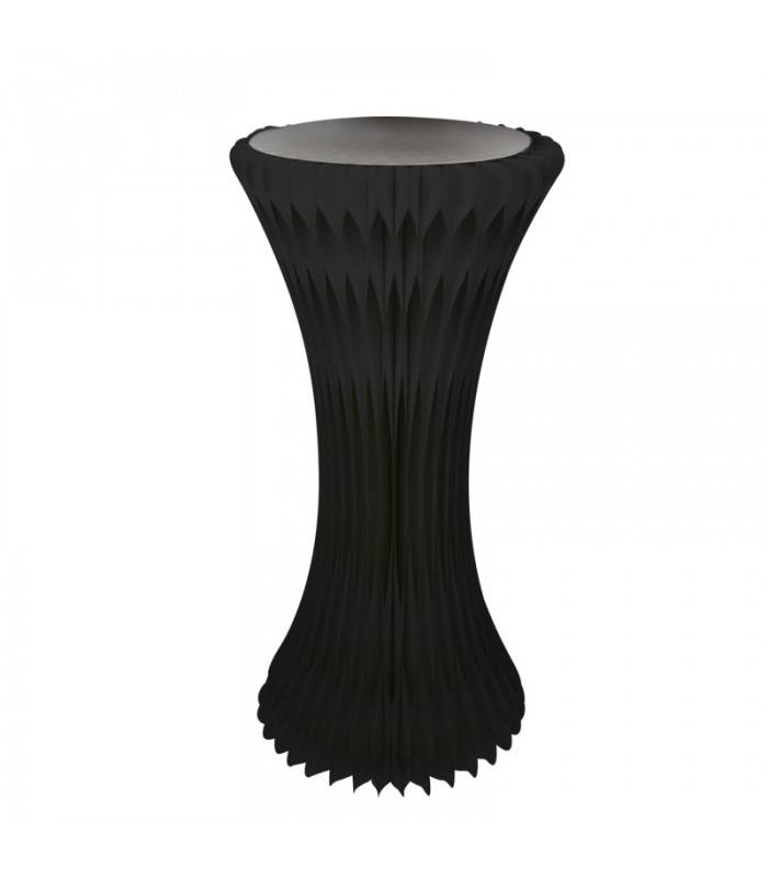 TOUR NOIR ILLUMINÉ ET PLIABLE AVEC PLATEAU EN ACRYLIQUE DIA 2PCS