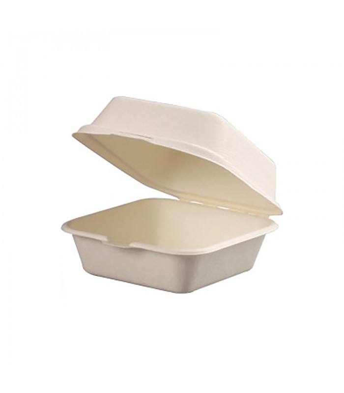 Coquille blanche en pulpe 150x150mm H76mm 460ml