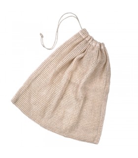 Sac en filet coton naturel avec fermeture en cordelette 300mm H340mm