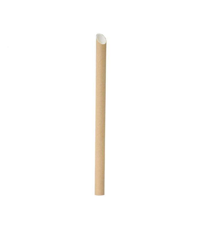 Paille biseautée Kraft pour Bubble Tea...