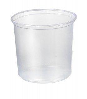 Pot Deli rond PP transparent   H105mm 750ml - 500Pcs