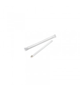 Paille biseautée blanche pour Bubble Tea   H12mm -150Pcs 2